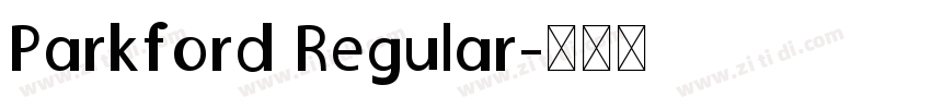 Parkford Regular字体转换